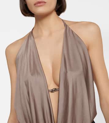 Halter-neck draped bodysuit | Blumarine
