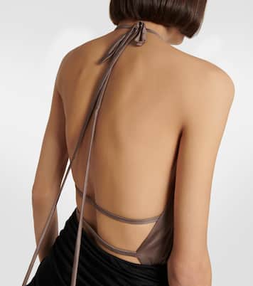Halter-neck draped bodysuit | Blumarine