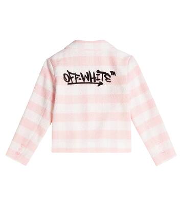 Blazer in misto cotone a righe | Off-White Kids