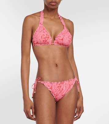 Tangier reversible ruffle triangle bikini bottom | Heidi Klein
