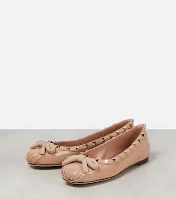 Rockstud patent leather ballet flats | Valentino Garavani