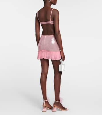 Sequined tiered miniskirt | Nensi Dojaka