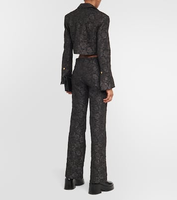 Blazer raccourci en jacquard | Ganni