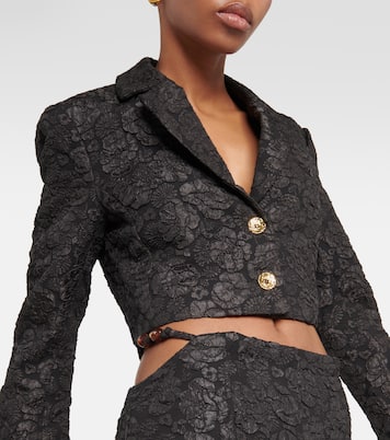 Blazer raccourci en jacquard | Ganni