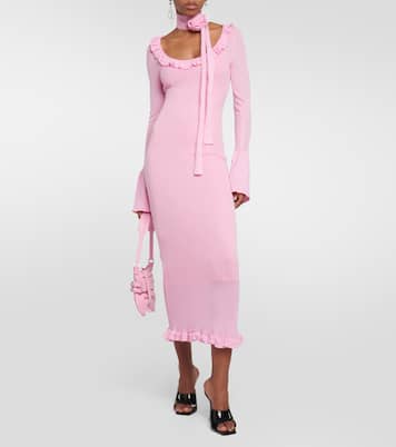 Ruffled wool midi dress | Blumarine