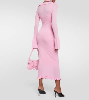 Ruffled wool midi dress | Blumarine