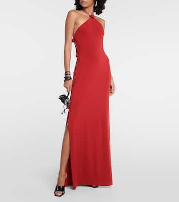 Floral-appliqué jersey gown  | Magda Butrym