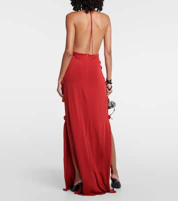 Floral-appliqué jersey gown  | Magda Butrym