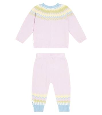 Baby wool-blend cardigan and pants set | Molo
