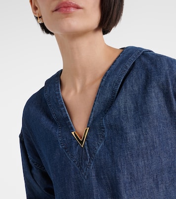 Blusa in chambray con cappuccio | Valentino
