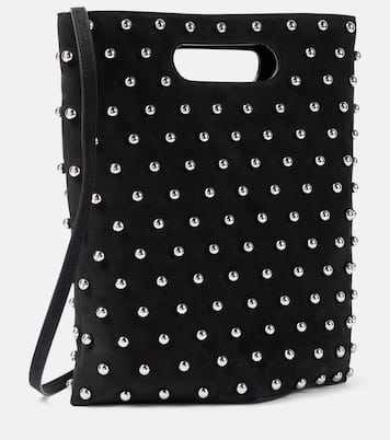 Folded embellished suede tote bag | Alaïa