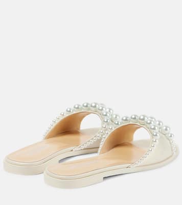 Sirene faux-pearl leather slides | Mach & Mach