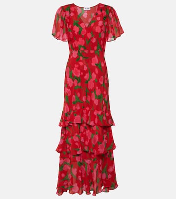 Bedrucktes Maxikleid Gilly aus Seide | Rixo
