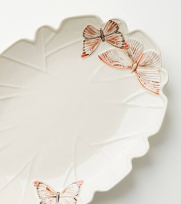 Cloudy Butterflies oval platter by Claudia Schiffer | Bordallo Pinheiro