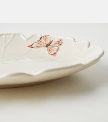 Cloudy Butterflies oval platter by Claudia Schiffer | Bordallo Pinheiro