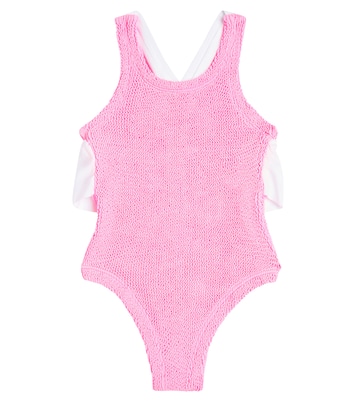 Baby - Costume intero Lara con fiocco | Hunza G Kids