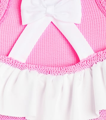 Baby - Costume intero Lara con fiocco | Hunza G Kids