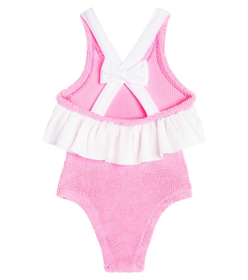 Baby - Costume intero Lara con fiocco | Hunza G Kids