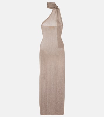 Vestido largo de lamé con pañuelo | Aya Muse