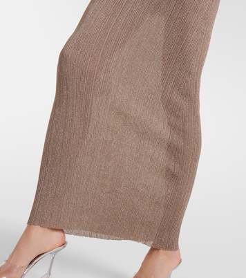 Vestido largo de lamé con pañuelo | Aya Muse