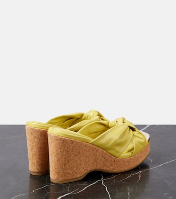 Avenue lizard-effect leather wedge mules | Jimmy Choo