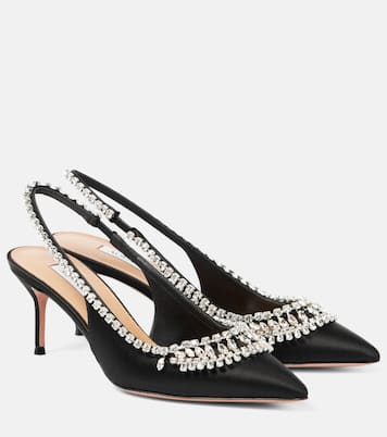 Pumps slingback Crystal Crush in raso | Aquazzura