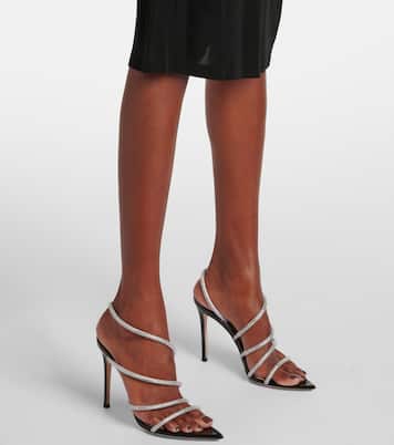 Sandali Crystal Ettie in pelle | Gianvito Rossi