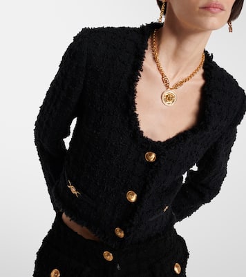 Veste Heritage en tweed de laine mélangée | Versace