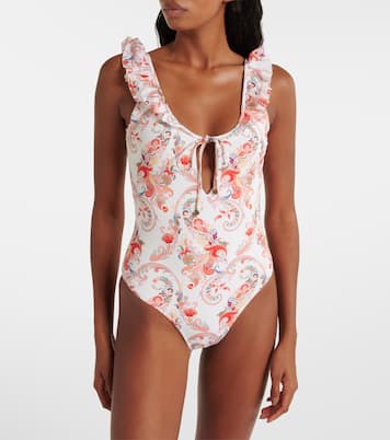 Ruffled paisley swimsuit | Etro