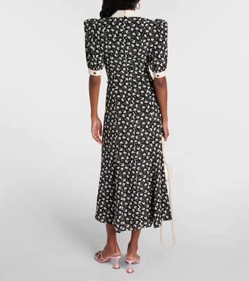 Bow-detail printed silk maxi dress | Alessandra Rich