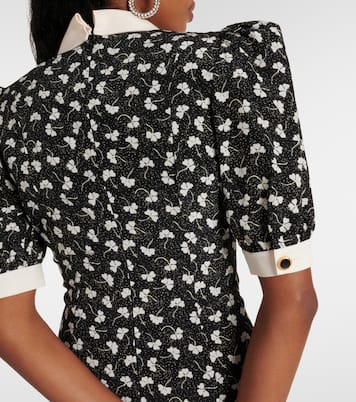 Bow-detail printed silk maxi dress | Alessandra Rich