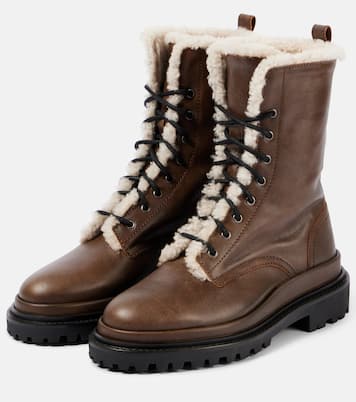 Botines Ghiso de piel con borrego | Isabel Marant