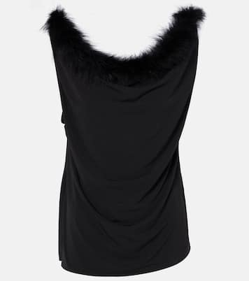 Top Boa in jersey con piume | Coperni