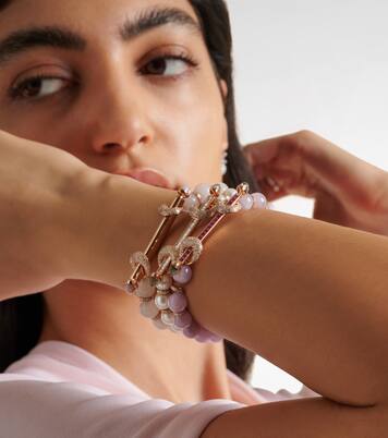 Bracciale Chakra in oro rosa 18kt con pietre preziose e diamanti | Ananya