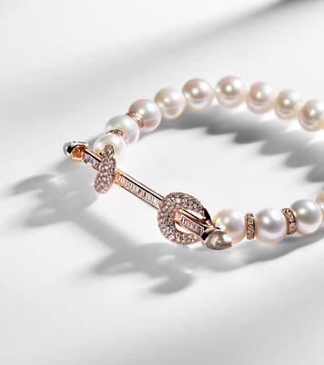 Bracciale Chakra in oro rosa 18kt con pietre preziose e diamanti | Ananya