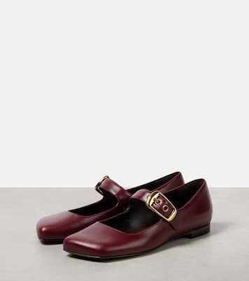 Polly leather Mary Jane flats | Chloé