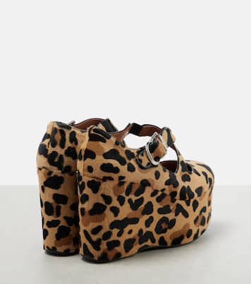 Pumps con zeppa Criss Cross in cavallino | Alaïa