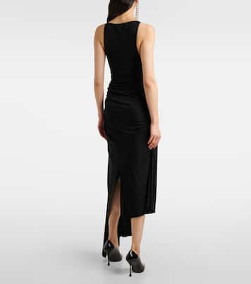 Asymmetric crystal-embellished gown | David Koma