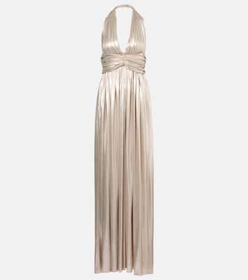 Halterneck open-back lamé jersey gown | Giambattista Valli