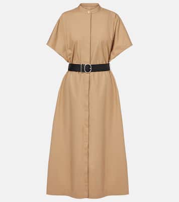 Belted cotton midi dress | Jil Sander
