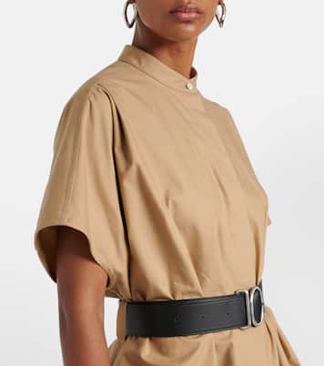 Belted cotton midi dress | Jil Sander