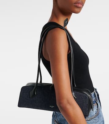 Borsa a spalla Le Teckel Medium in denim | Alaïa