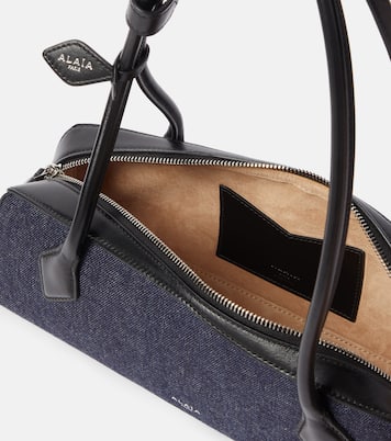 Borsa a spalla Le Teckel Medium in denim | Alaïa