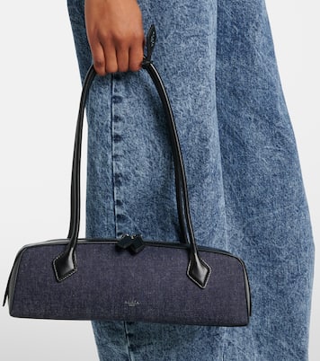Borsa a spalla Le Teckel Medium in denim | Alaïa