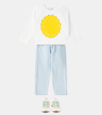 Sweatshirt aus Baumwolle mit Kristallen | Stella McCartney Kids