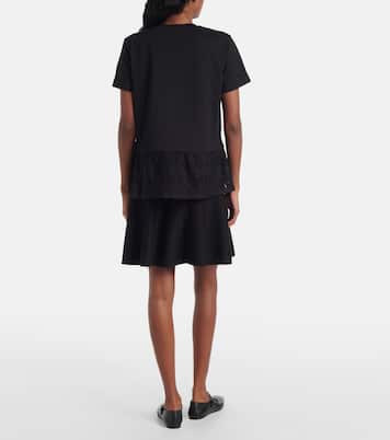 T-shirt in cotone con pizzo | Moncler