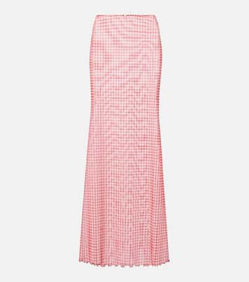 Solay gingham maxi skirt | Bananhot