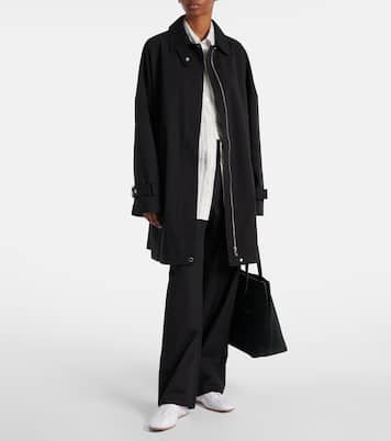 Leather-trimmed sneakers | Toteme