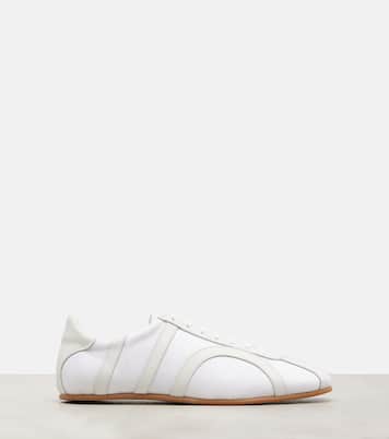 Leather-trimmed sneakers | Toteme