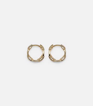 Orecchini Stax Chain Link in oro 18kt con diamanti  | David Yurman